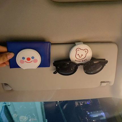Creative Sun Visor Organizer - Multifunctional Car Glasses Clip with Card & Receipt Holder