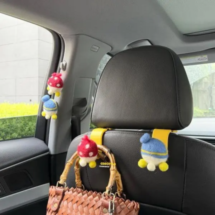 Minnie Mouse "Go to Bed" Backseat Decor - Rotating Windmill Hook for Car Seat Organization